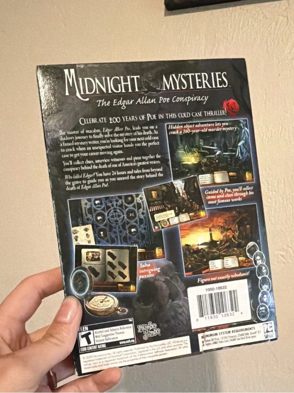 Midnight Mysteries PC Game - Black & Purple Artwork